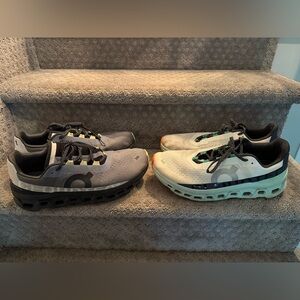 Two pairs of men’s on cloud cloud monster sneakers size 13